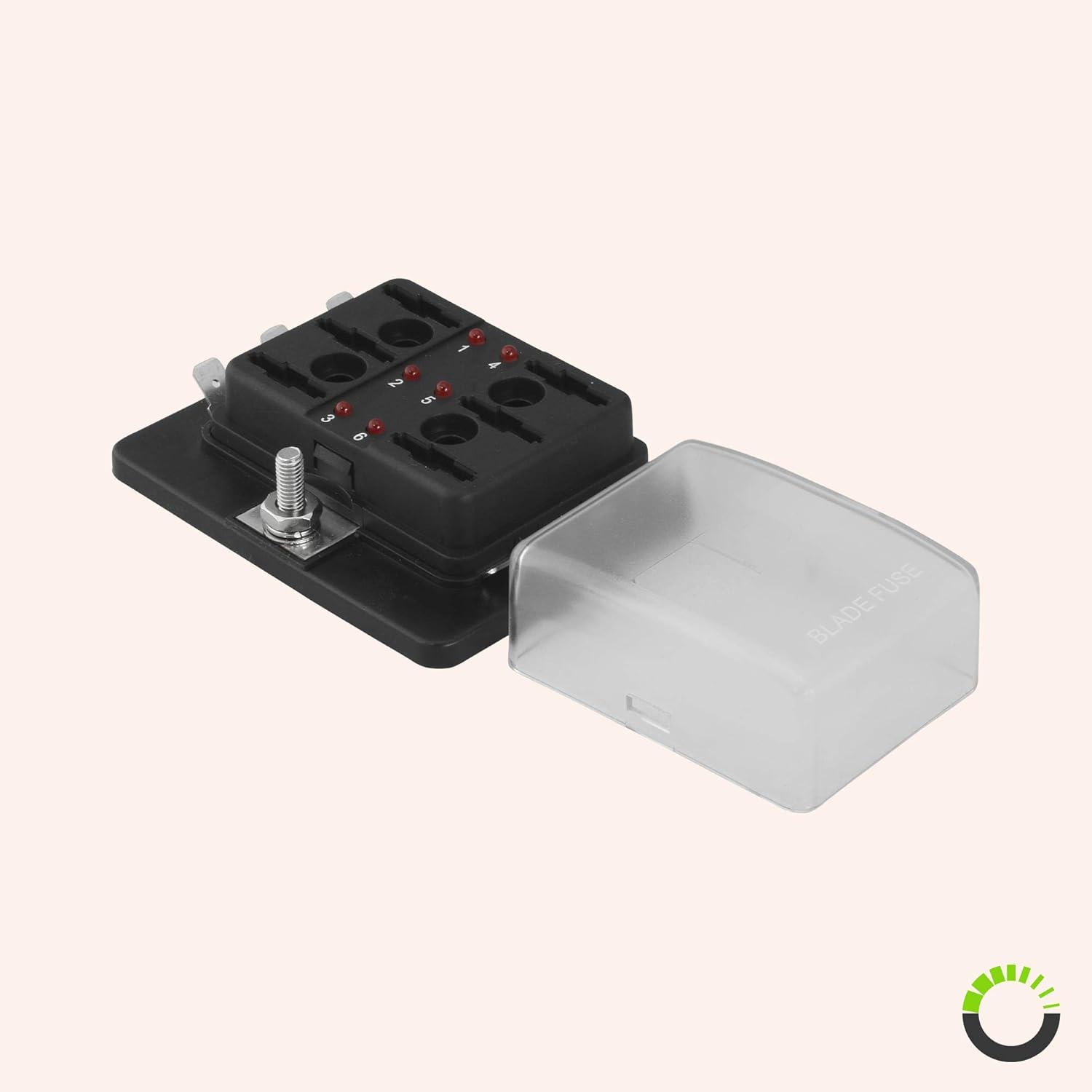 6 Way Blade Fuse Box for Automotive [ATC/ATO Blade Fuses] [100 Amp][LED Indicator] [Protection Cover] [10-30V DC; 12V] Auto Marine Fuse Block: Automotive