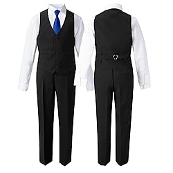 Spring Notion Boys' Formal Dress Suit Set 10 Black