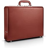HAESTUS Briefcases for Men, Professional Leather Briefcase with Lock, Hard Shell Business Brief Case, Durable Executive Attache Case for Laptop Documents, Mens Hard Briefcase for Work Office Travel