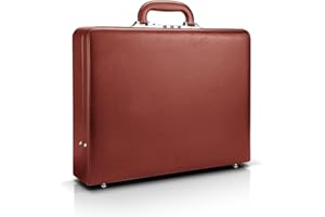 HAESTUS Briefcases for Men, Professional Leather Briefcase with Lock, Hard Shell Business Brief Case, Durable Executive Attache Case for Laptop Documents, Mens Hard Briefcase for Work Office Travel