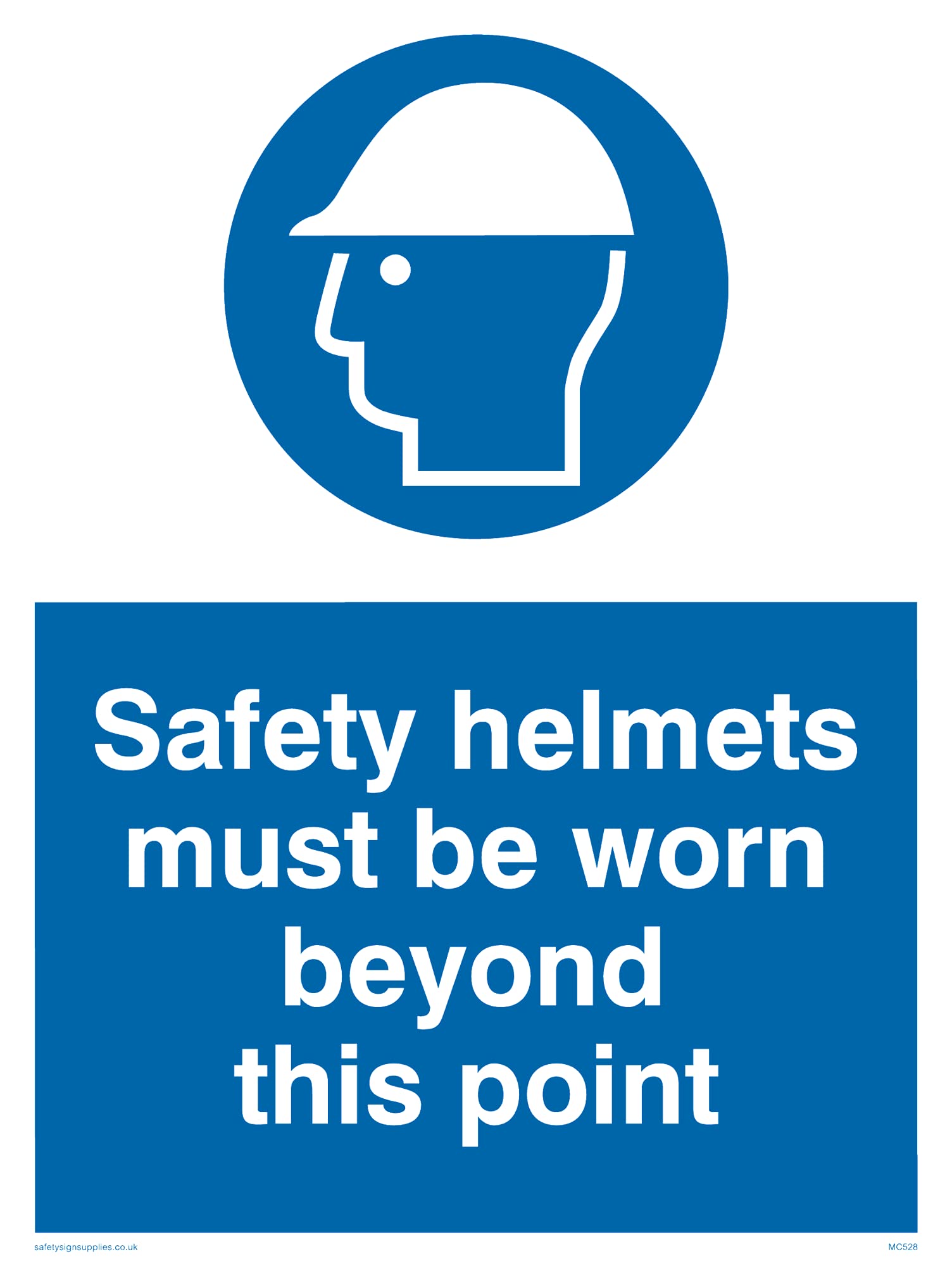 Pack of five - Safety Helmets Must Be Worn Beyond This Point Sign - 150x200mm - A5P