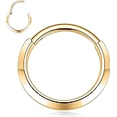 FUNLMO 316L Surgical Steel Cartilage Earring Septum Ring Nose Ring Hoop Helix Conch Rook Daith Tragus Piercing Jewelry 16G