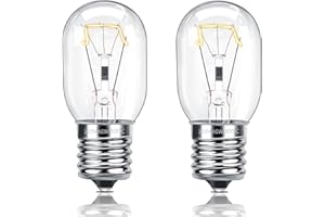 BLAKAPOO Microwave Light Bulbs for Under Hood WB36X10003 40W 120V E17 Base for Whirlpool GE LG Appliance Light Bulb Under Range Hood Dimmable Light Compatible with 8206232A Oven Light Bulb (Pack of 2)