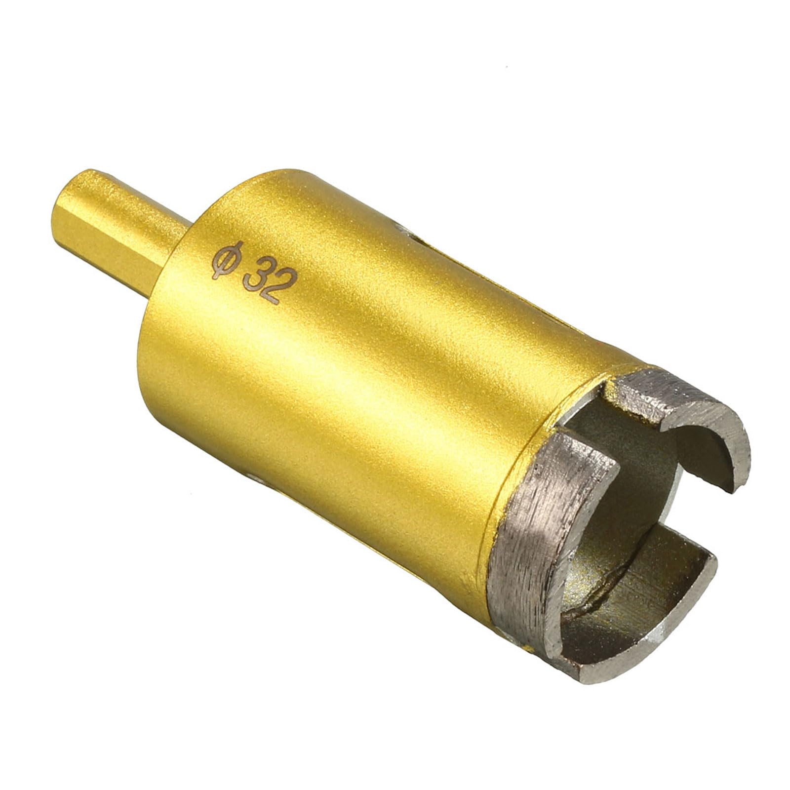 CoCud Diamond Core Drill Bit, 32mm Dia Round Shank, Tiles Stones Marble Concrete Dry/Wet Hole Saws - (Applications: for M10 Angle Grinder), 1-Piece