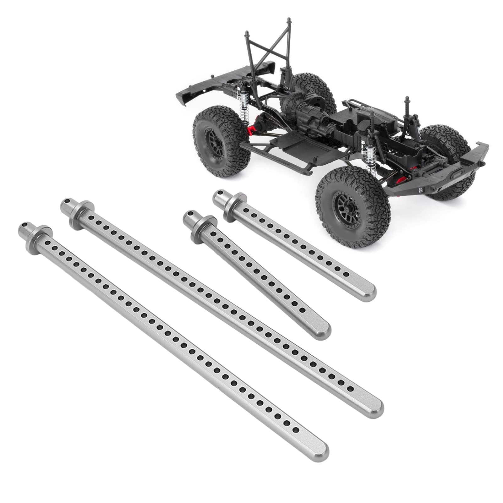BONKZEBU 4Pcs Aluminum Alloy RC Car Shell Column, Front Rear Extended Body Post Mount Shell, 60mm 120mm, Axial SCX10 90046 1/10 RC Car Accessory