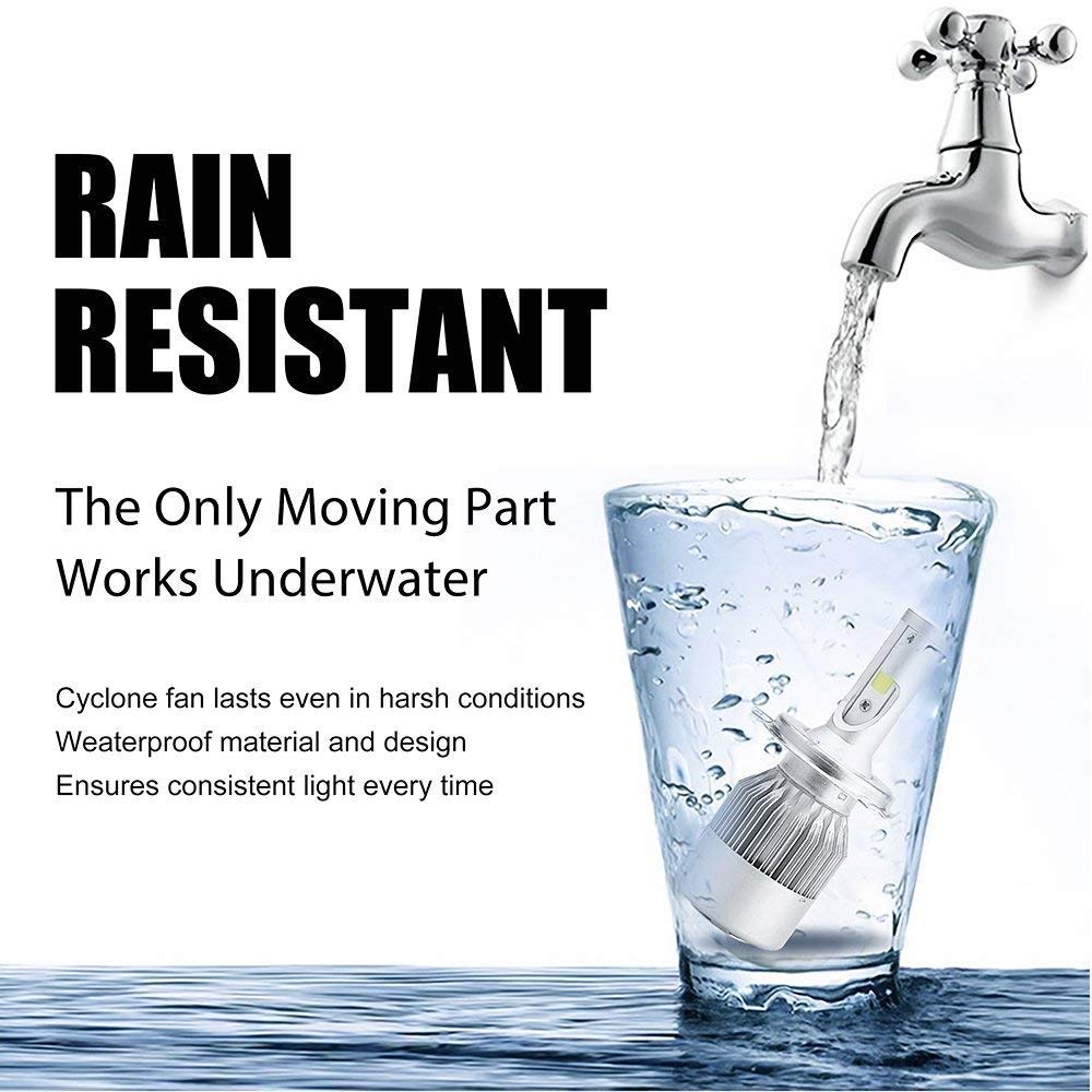 9006 Hb4 Led Headlight Bulb 36W Led Conversion Kit 3800LM 6000K Waterproof Led Headlight Bulb Extremely Bright Single Beam C6 Led Light Bulbs Motorcycle Headlight Bulbs Replace for Halogen Bulbs,2pcs