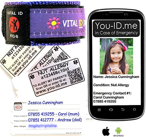 You ID Me Nut Allergy Bracelet with Parents Phone Alert Function*