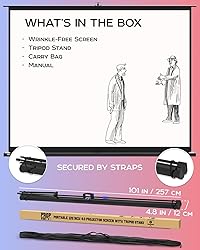 PropVue Projector Screen with Stand 120 inch