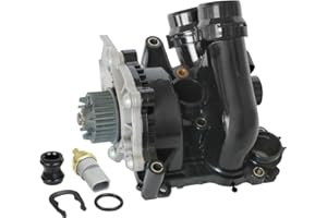 RALBDX Electric Engine Water Pump Thermostat Housing Assembly Compatible with Audi A3 A4 A5 A6 Q3 Q5 TT Allroad VW Passat Jetta Golf GTI CC Beetle Replaces 06H121026DD 06H121026CQ 06H121026AB