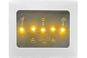 LBASE Wireless Magnetic Field Sensing LED Light Beads, for Gundam Model PG MG RG HG MGSD, for Lego Building Blocks, for Bandai Toy (T4-Gold)