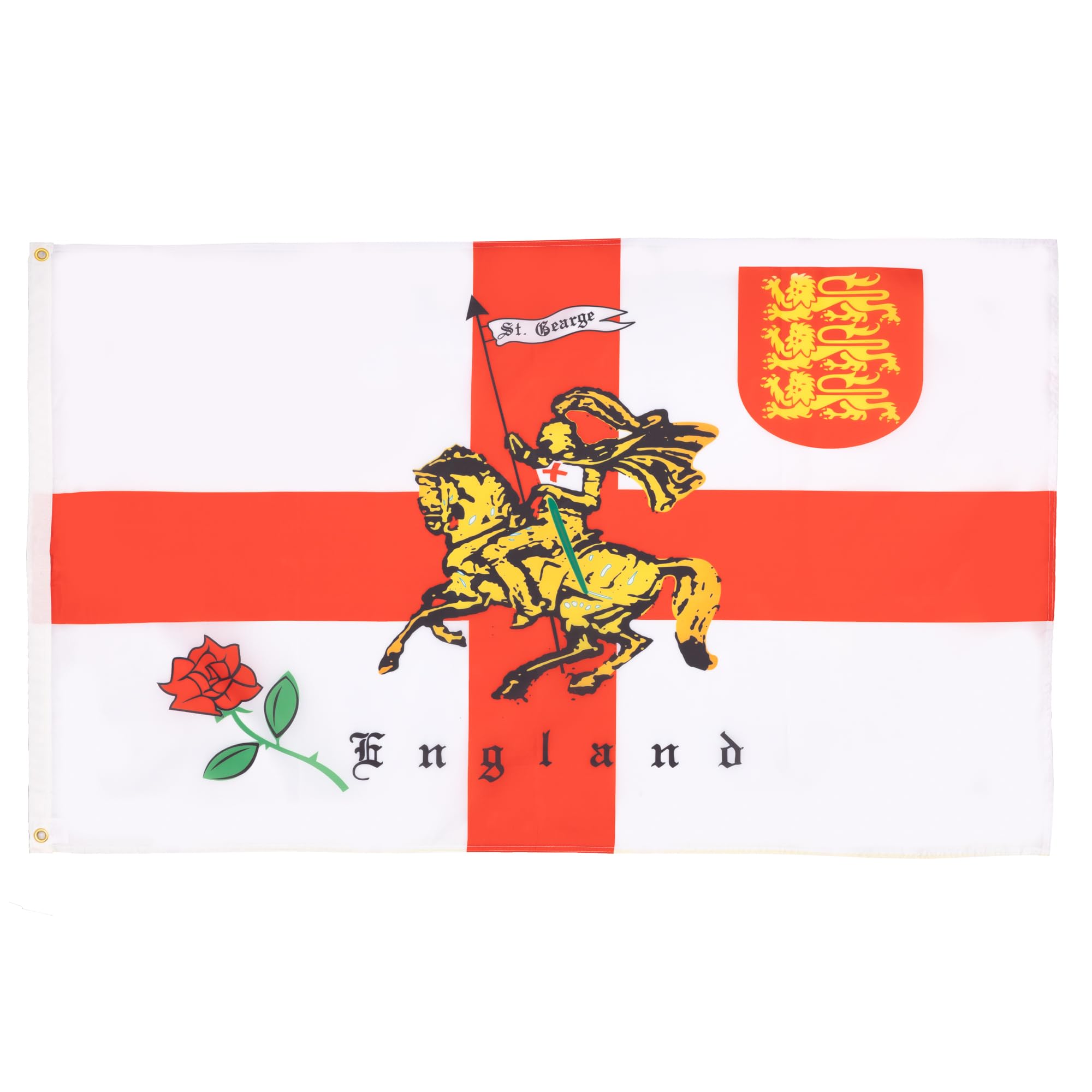 AZ FLAG - England Saint George Charger Flag - 3x5 Ft - 100D Polyester English Banner with Two Metal Grommets - Fade Resistant - Vivid Colors - 3' x 5' Feet - 150x90 Cm