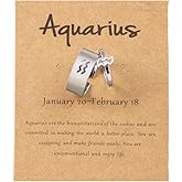 COLORFUL BLING 12 Constellation Astrology Zodiac Sign Rings With Message Card for Women Men Silver Stainless Steel Matching Couple Rings Friendship Birthday Gifts