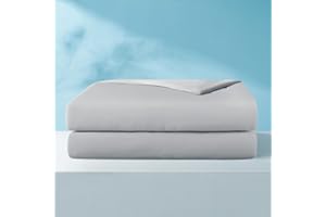 VALUXE Cooling Comforter Full/Queen Size Cool-Touch Design on Both Sides Soft Breathable Lightweight Blanket for Night Sweats Hot Sleeper(Gray 90" x90”