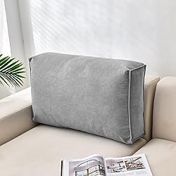 TESICA Headboard Pillows Grey Reading Pillow