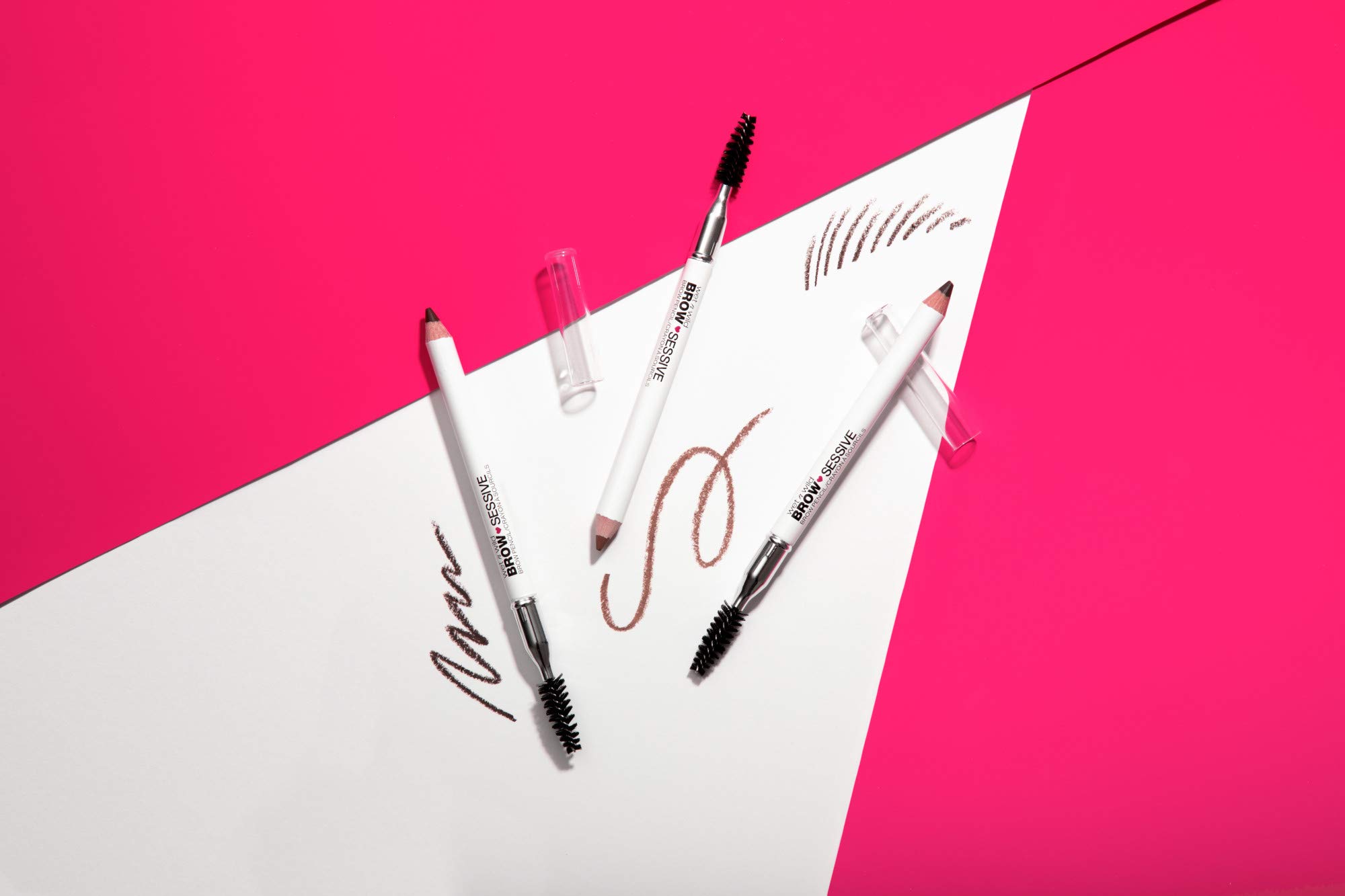 wet n wild Brow-Sessive Brow Pencil, Ultra-Precise Dual Ended Spoolie Brush for Perfect Buildable Blendable Shaping, Natural Lasting Shades for Every Brow, Cruelty-Free & Vegan- Medium Brown(Packaged)
