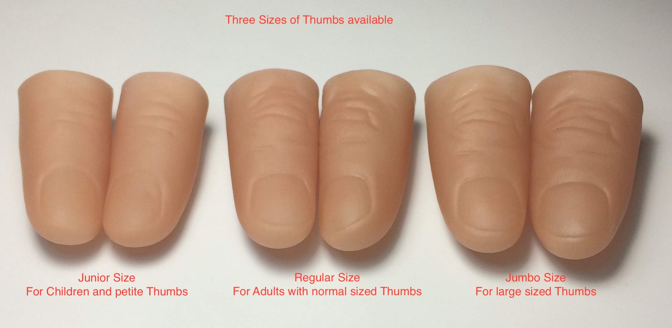 Magic Thumb Lightup Trick Set / 2 Original Amazing Ultra Bright Light Magic Fingers - Closeup & Stage Magic Tricks - Easy Illusion Anyone Can Do It - Magic Trick for Adults (Regular Red)