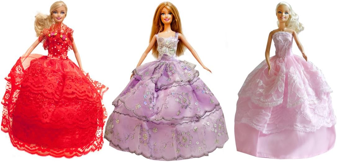 Luckakuck Princess Gown Evening Dress Wedding Gown Set For 11.5 inches Dolls