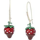 Betsey Johnson Jewelry Women's Love Spell Chocolate Strawberry Dangle Earrings
