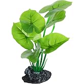 Elegaperma Betta Plants,Lotus Leaf Silk Aquarium Plants for Betta Fish | Green Silk Plants for Betta Fish Tank,Goldfish,Reptile,Fish Tank Decorations Betta Leaf Hammock(6 Inch)