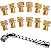 GRLP4 LP Gas Conversion Kit for Frigidaire, 12 Brass Orifices | Natural gas to propane replacement conversion kit with socket wrench, fits Frigidaire Kenmore Electrolux stoves and cooktops