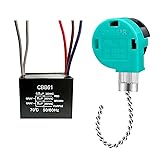 YukiHalu Ceiling Fan Pull Chain Switch 3 Speed 4
