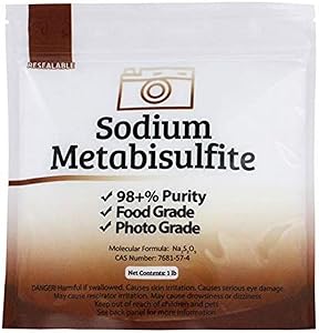 Duda Energy meta01 Sodium Metabisulfite Food Grade/Photo Grade 98.6+% Purity White Granular Solid Crystals, 1 lb.
