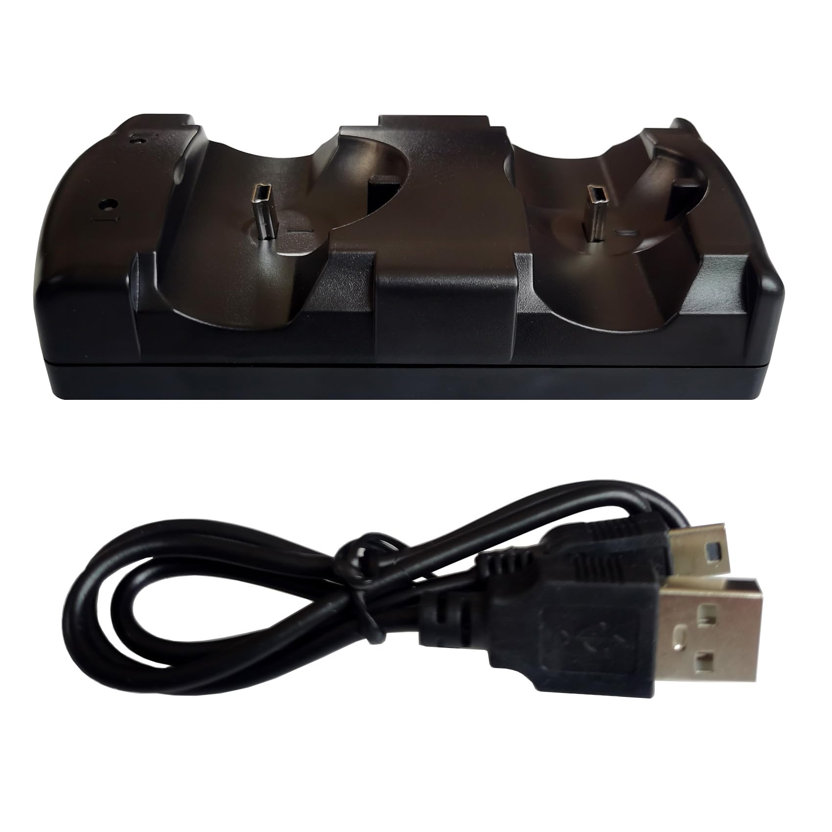 DHSKZRMJ 2 in 1 PS3 Controller Charger Station with LED Light Indicator, Charging Cable and Dock for Dual and Move Controllers
