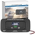PANGAEA RV Carbon Monoxide & Propane Dual Gas Detector - Hard-Wired DC 12V, Large LCD Display, 85dB Loud Alarm, Easy Reset/Test Button - Ultimate Safety for Your Adventures (Flush Mount - Black)