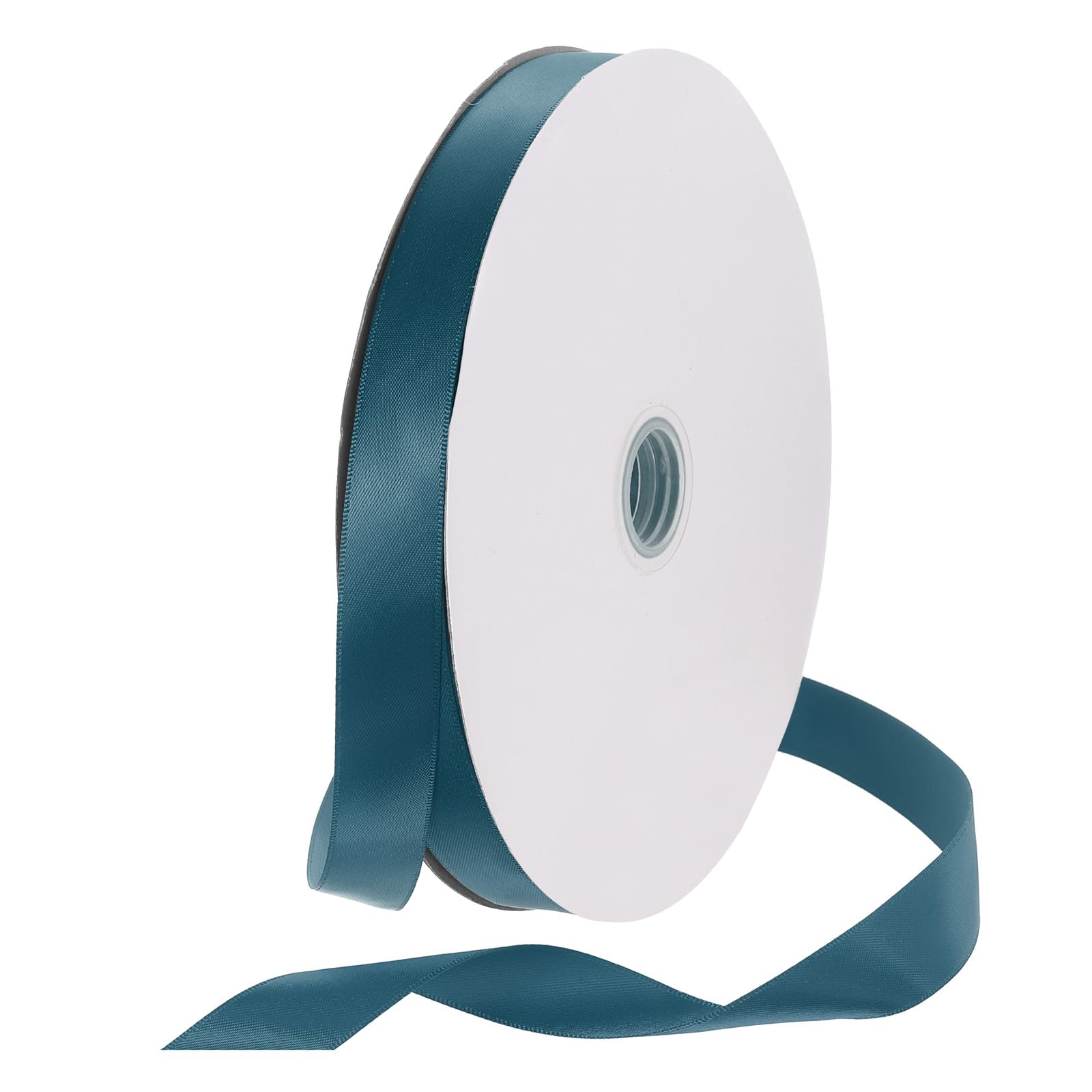Rebower 20mm Satin Ribbon 91m Thick Double Face Grosgrain Silk Ribbon, [for Gift Wrapping, Hair Bows, Wedding, Cake, Flower] - 100 Yard/300ft/ Dark Green