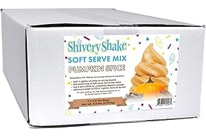 SHIVERYSHAKE Shivery Shake Soft Serve Ice Cream Mix, 3 x 3.2 lb case, Pumpkin Spice