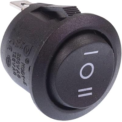 Switch Electronics Black 20mm SPDT Latching Rocker Switch 6A 250VAC
