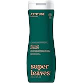 ATTITUDE Body Wash, EWG Verified Shower Gel, Dermatologically Tested, Plant and Mineral-Based, Vegan Personal Care Products, Red Vine Leaves, 16 Fl Oz