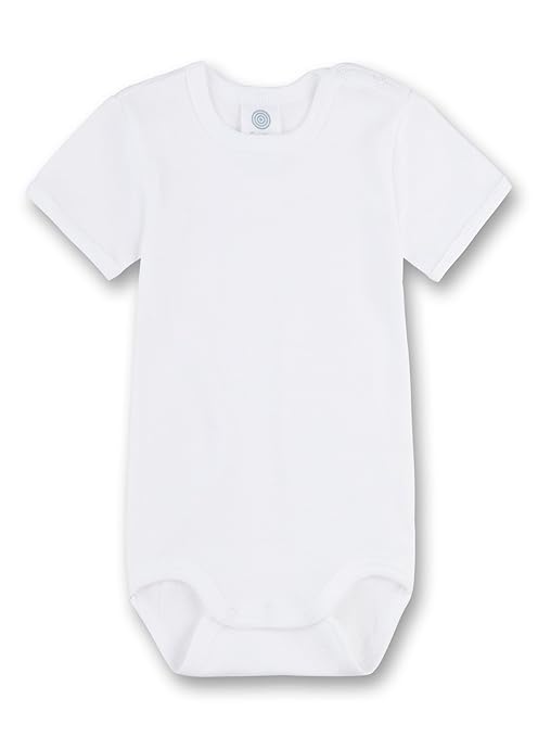 Sanetta 320500 - Body kurzarm, Basic Collection, Organic Cotton weiss