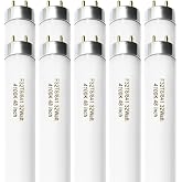 Konideke F32T8/841 32W 48 Inch T8 Fluorescent Tube Light Bulb, T8 Fluorescent Bulbs 4 Foot, 4ft Light Bulb, 4100K Cool White, 2850 Lumens, G13 Medium Bi-Pin Base,10 Pack