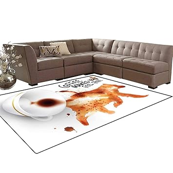Amazon Com Coffee Art Door Mats Area Rug Bear Silhouette With