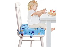 CZRRZL Toddler Booster Seat for Dining Table, Stronger Support Booster Seat for Table Washable 2 Safer Straps Non-Slip Bottom Portable Booster Seat for Kids Child Baby Increasing Cushion for Travel Home