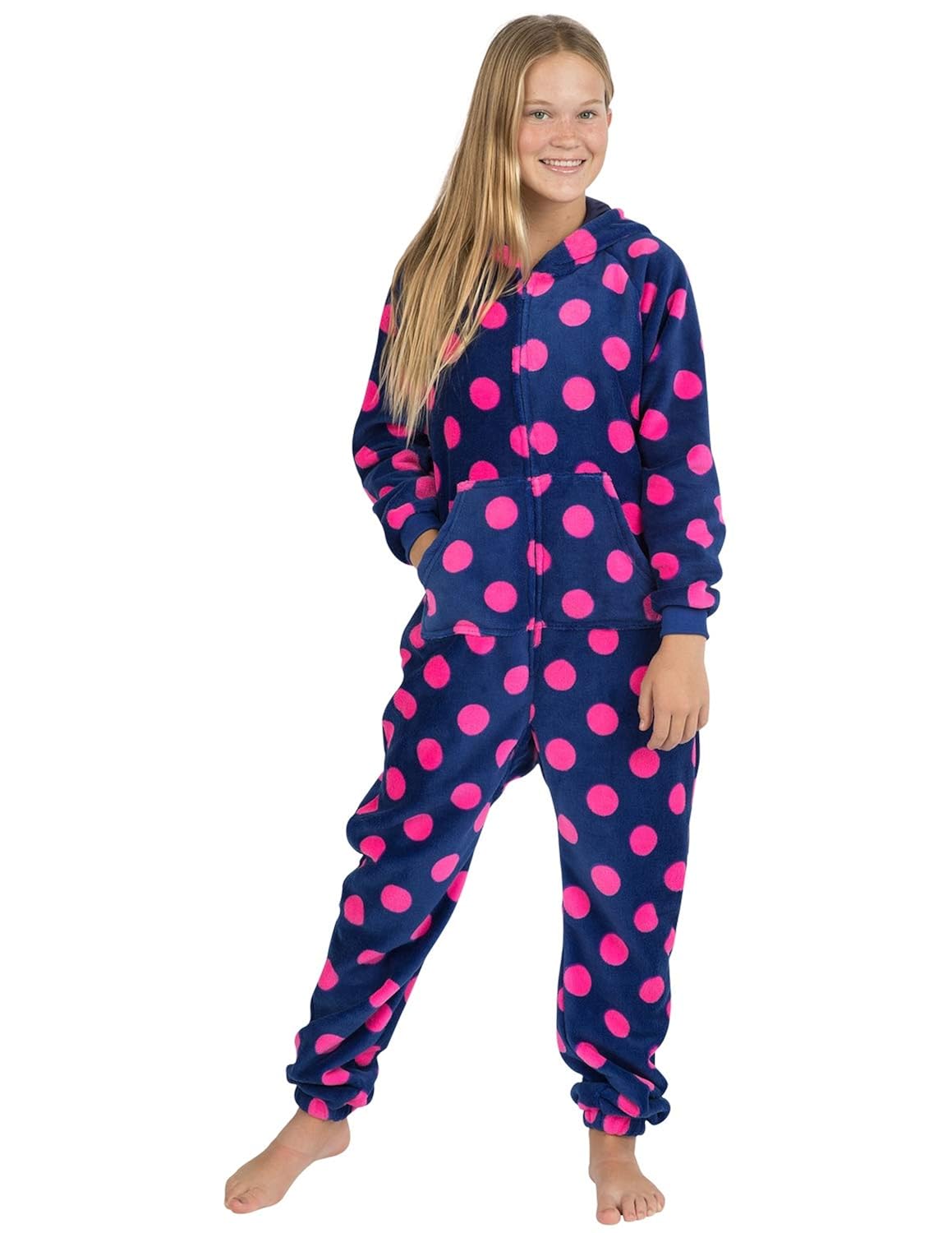 footless zip up pajamas