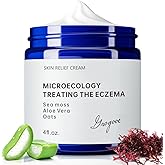 Crogooe Natural Soothing Eczema Cream for Dry & Itchy & Sensitive Skin - Fragrance-Free Moisturizer with Sea Moss, Aloe Vera & Oats for Intense Hydration & Comfort ，Safe for All Ages (4 oz)
