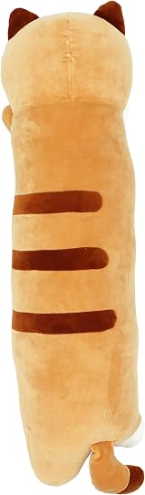 Vintoys Sleeping Cat Long Hugging Pillow 26 Inches Plush Brown Toy view 2