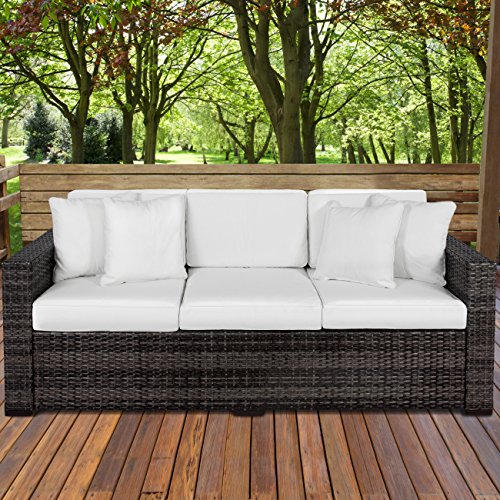 Best Choice Products 3Seat Outdoor Wicker Sofa Couch