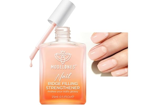 modelones Nail Strengthener and Growth Jelly Light Nude Nail Polish Nail Hardener Extra Strong and Growth Nail Repair for Dam