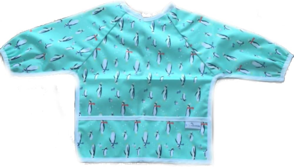 Waterproof long sleeved bib - lightweight bibs with sleeves, 6-30 months unisex
