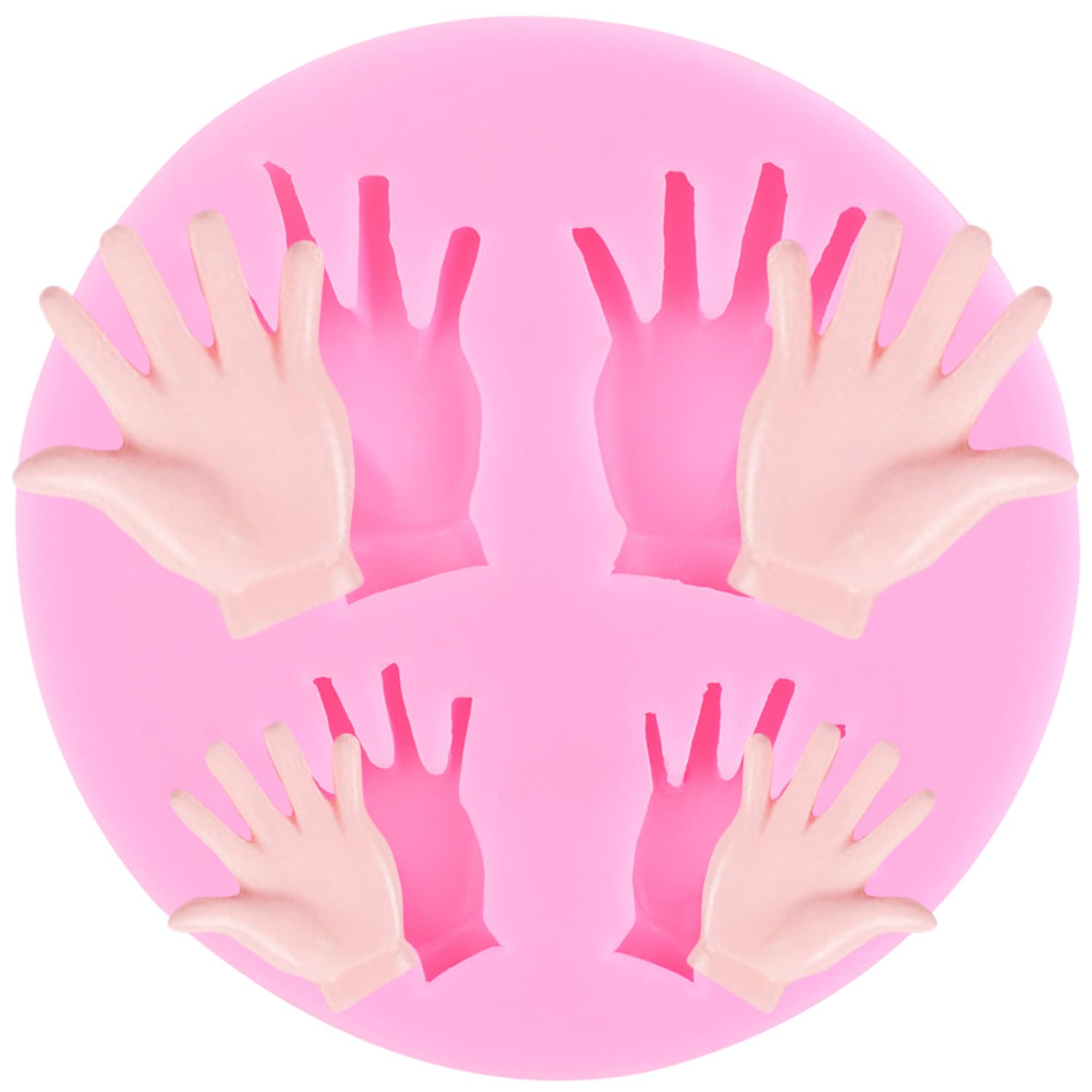 XMOLDNMS Baby Silicone Fondant Moulds Baby Hand Silicone Mould for Baby Shower Cake Decoration Cupcake Topper Candy Chocolate Polymer Clay Gum Paste