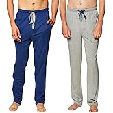 Hanes Men's Solid Knit Sleep Pant with Pockets and Drawstring, Active Grey-2 Pack, XL
