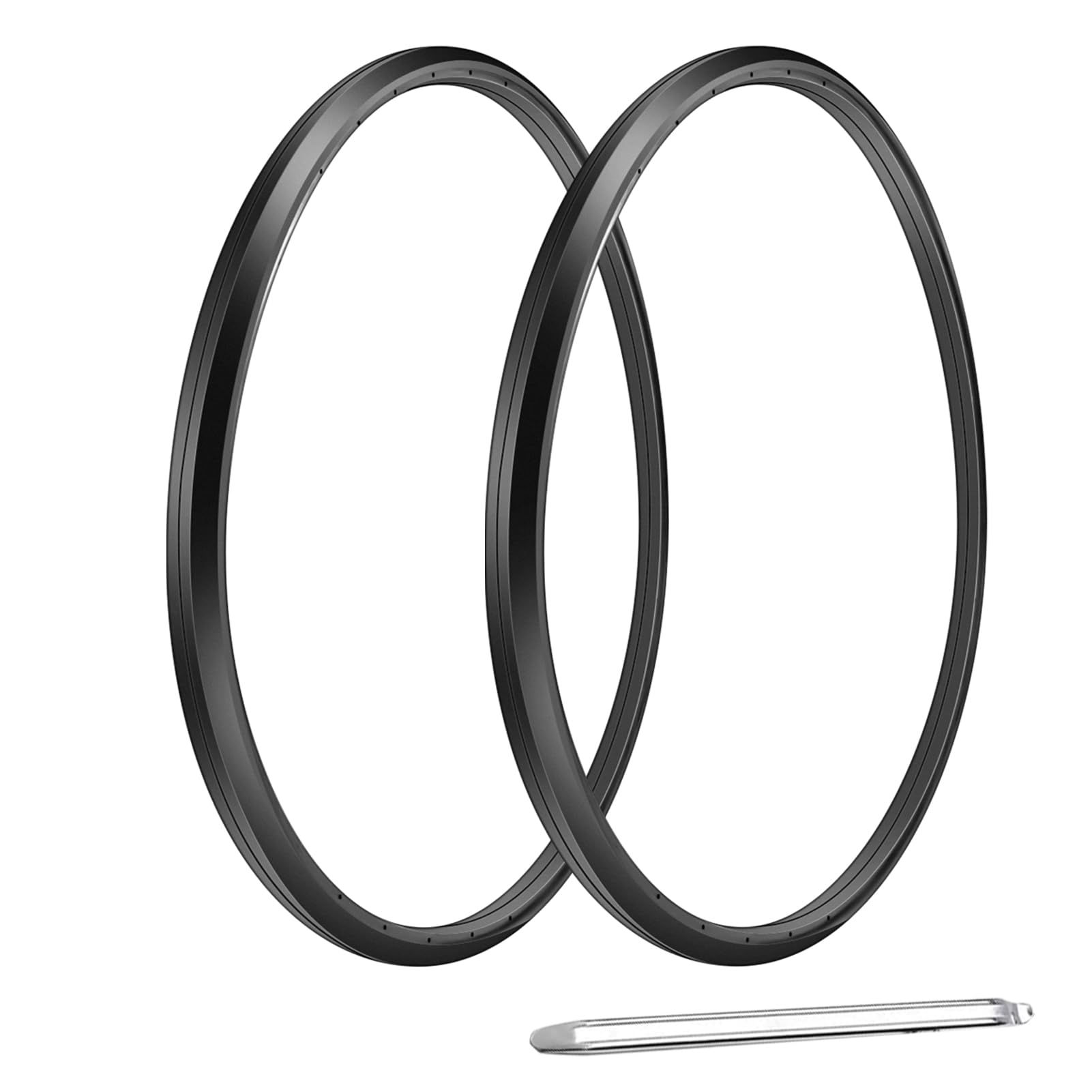 Photo 1 of Wheelchair Rear Wheel Replacement Tire, 24 "X 1" Universal Flat-Free Polyurethane Tire,Equipped with installation tools, Wheelchair accessories for all brands(1 Pair)