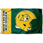 Northern Michigan Wildcats Football Helmet Flag