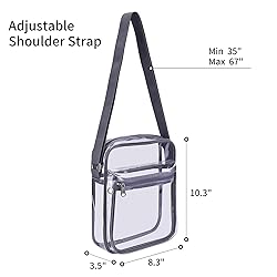 USPECLARE Clear Purse Stadium Clear Messenger Bag
