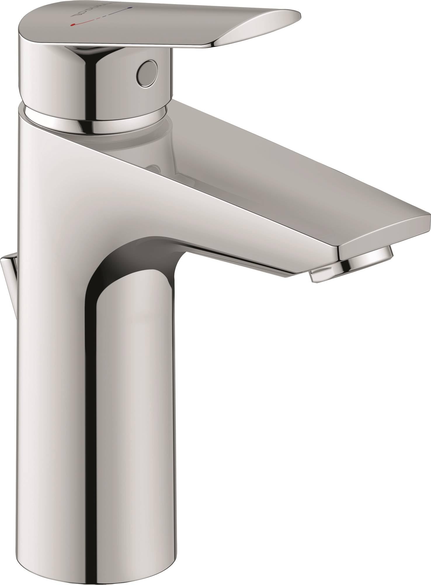 Duravit No.1 Basin taps, Size M (spout Height 117 mm), Basin Mixer tap with Draw bar Drain Set, Basin Mixer tap with Energy-Saving FreshStart Function, Chrome — image 1