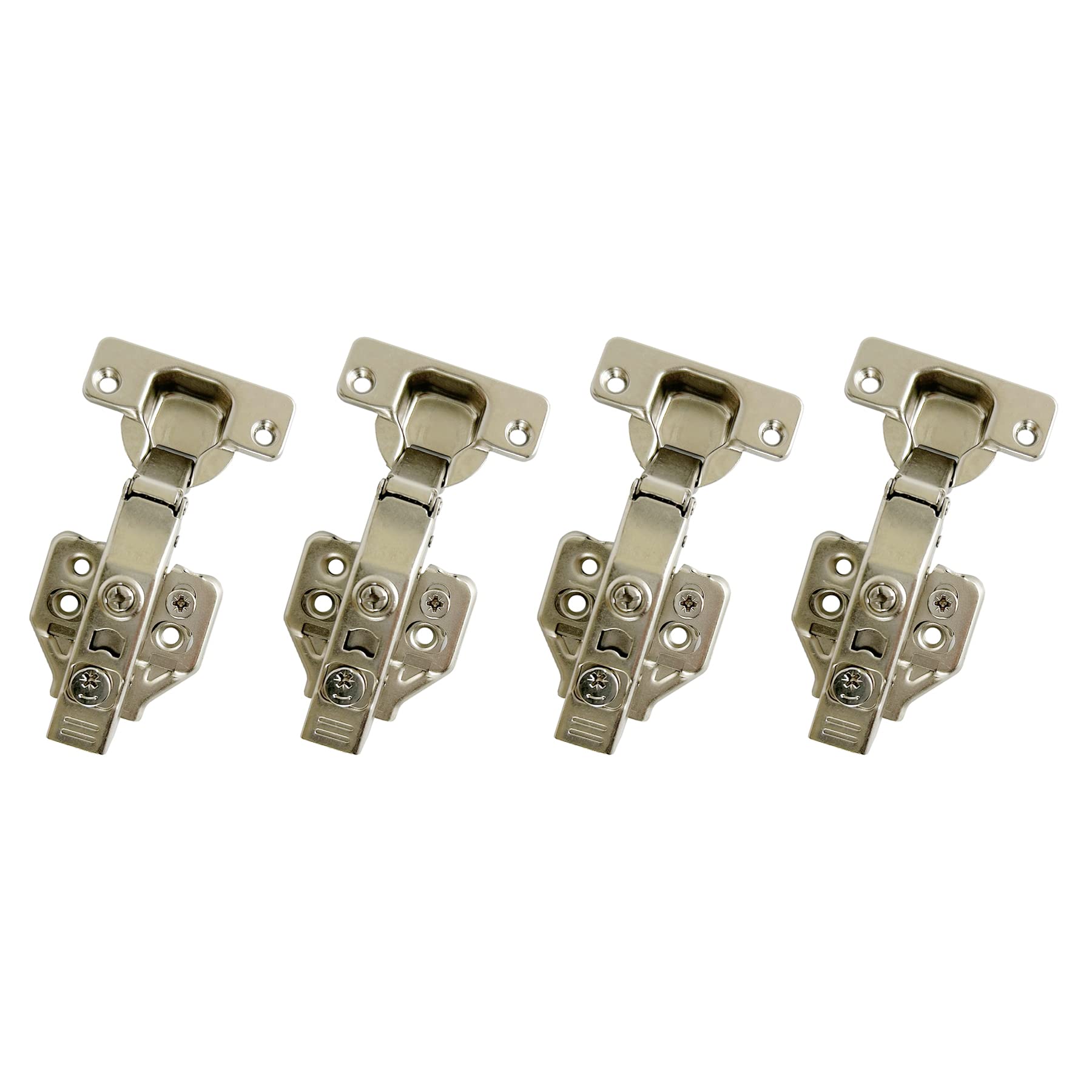 LIKERAINY 105 Degree Full Overlay Hinges 35mm with Damper Soft Closing Kitchen Cabinet Cupboard Wardrobe Door Hinge Pack of 4