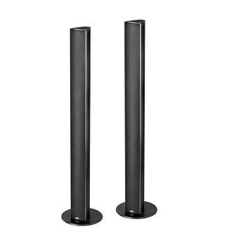 Magnat Needle Alu Super Tower I 1 Paar 2-Wege Säulenlautsprecher I Schlanke Design-Lautsprecher mit elegant gebürstetem Alumi